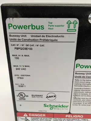 New | in-Stock Schneider Electric PBPQO3E100 Bus Bars & Plugs Michigan US | Maverick Industrial Sales #1396209