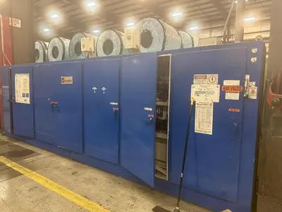 400 TON FUKUI BLANKING PRESS. 72" X .128" X 70,000 LB SERVO FEEDLINE STOCK #  0956723