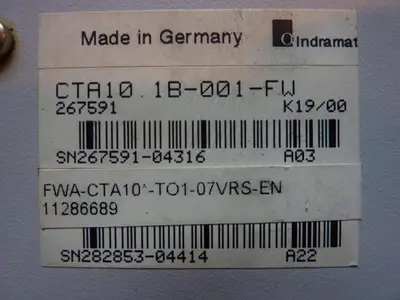 Used INDRAMAT CTA10.1B-001-FW Interface Monitors Michigan US | Ideal Machinery #1252246