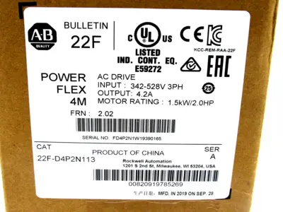 ALLEN BRADLEY 22F-D4P2N113 AC DRIVE SERIES A 22FD4P2N113 NEW SURPLUS