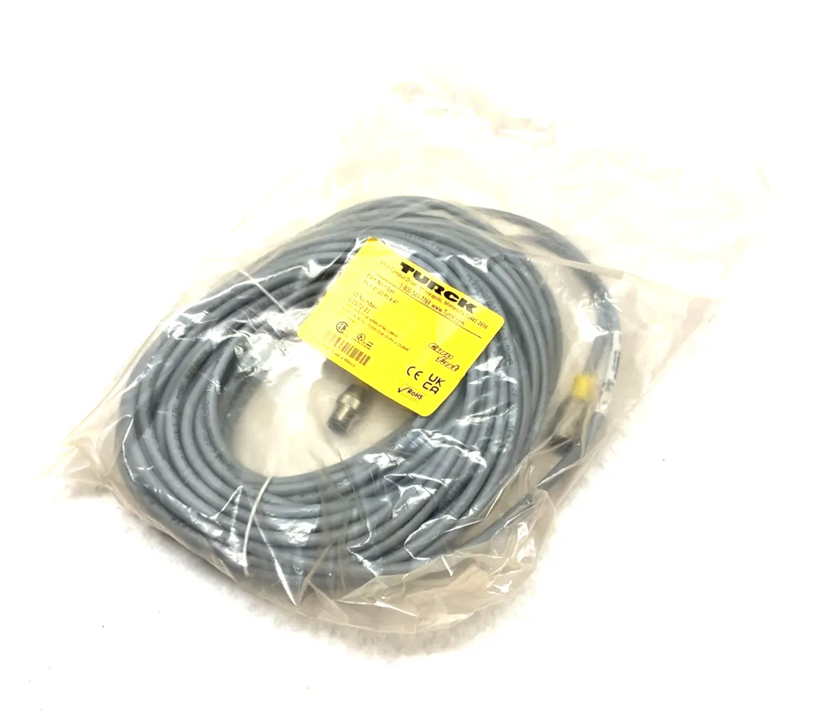 NEW TURCK EUROFAST DOUBLE ENDED CORDSET 4-PIN M12, U2172-21