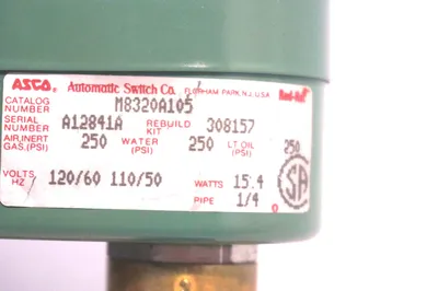 NEW ASCO M8320A105 SOLENOID VALVE