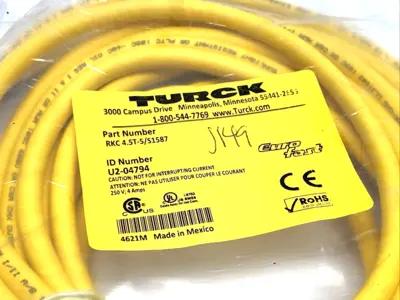 NEW TURCK U2-04794, RKC 4.5T-5/S1587