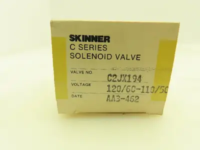 Honeywell Skinner C2JX194 Solenoid Valve 2-Way (NC) 120V 90 PSI 1/8" NPT