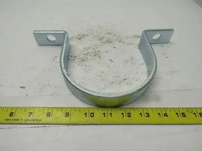 Minerallac #HD-297 Heavy Duty 2-Hole Steel Ridgid 5" Conduit Straps 1/4" Thick  Lot of 11