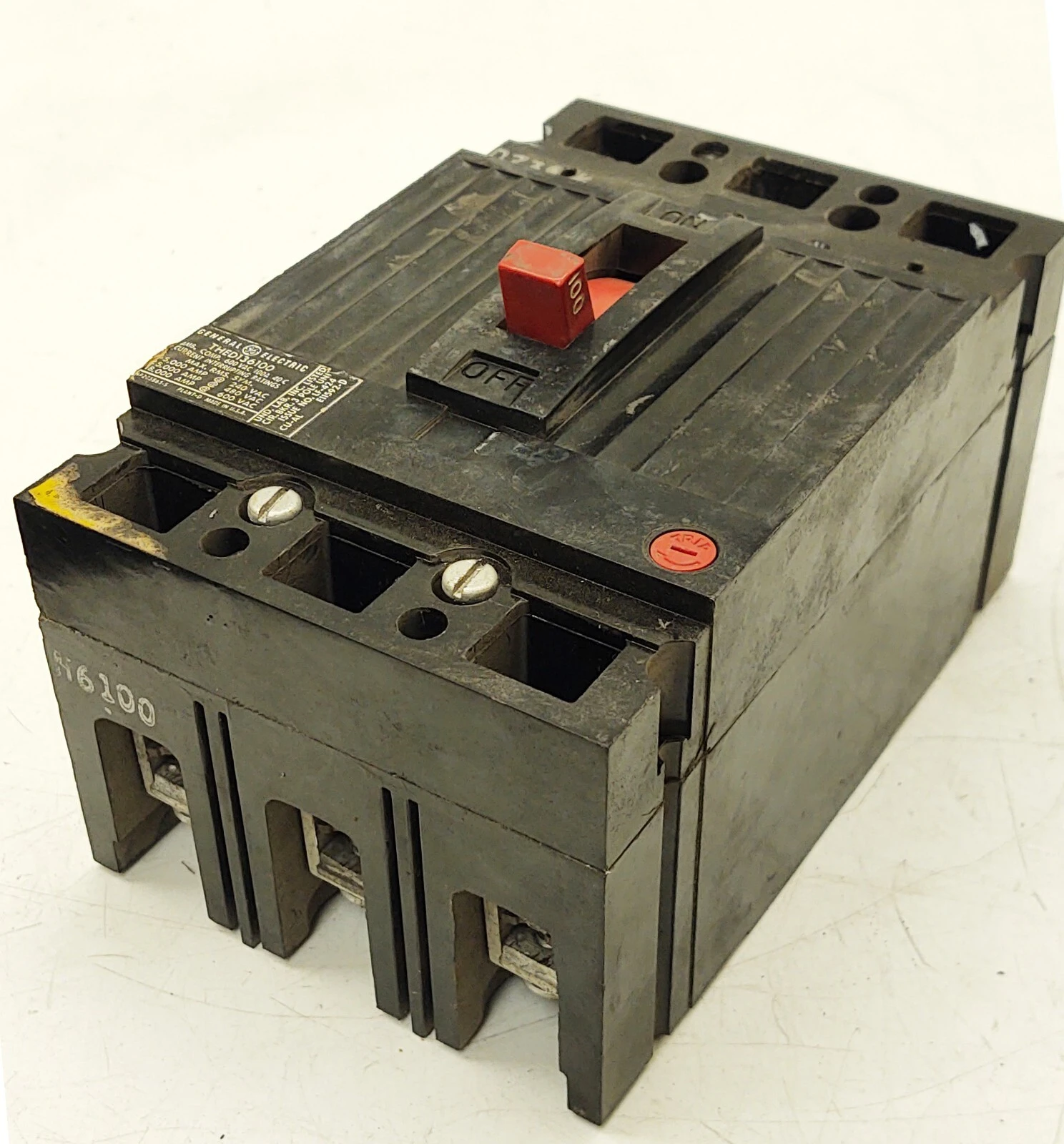 🔥 GE THED136100 Circuit Breaker 3P 100A 240/480V Very Good Condition