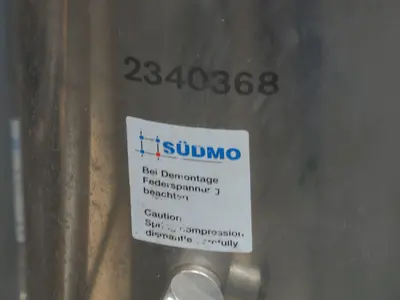 Sudmo DN4"/PN6/1.4404/S SS Sanitary Valve Pneumatic Actuator 4" Outlet Matrix
