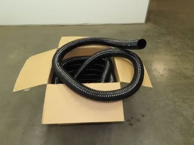Flexaust Flx-Thane 2.5"x 50' Urethane Wire Flex Hose Air Dust Fume Vacuum Black