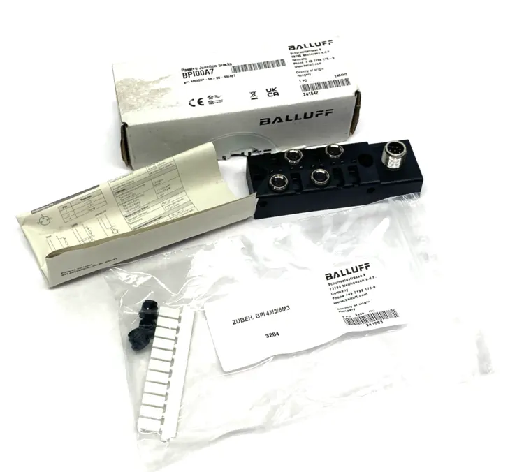 Used Balluff Junction Block 4x M8x1-Female, 3-pin BPI 4M303P-5K-B0-SM48T PLC Processors Michigan US | Maverick Industrial Sales #1389155