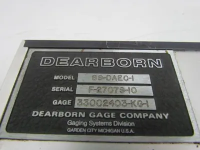 Dearbor Gage 89-DAEC-1 33002403-KG-1 Precision Gaging System Air-Electronic