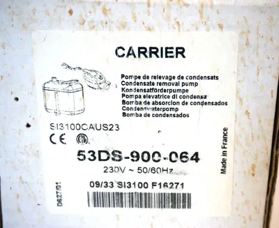 NEW CARRIER 53DS-900-064 CONDENSING PUMP 53DS900064