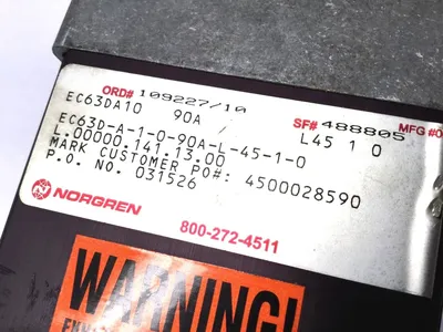 EC63D-A-0-90A-L-45-1-0 | Norgren  Pneumatic Robotics Power Clamp - Used