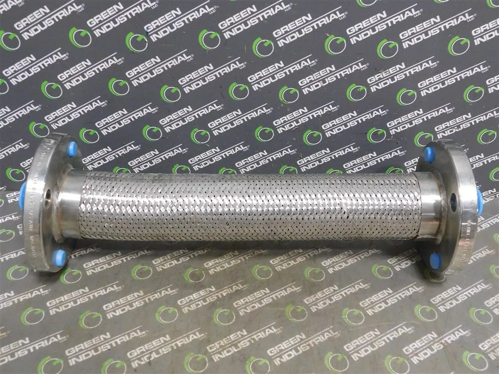 Unbranded Flanged Stainless Steel Braided Hose 18" long 2" bore 150# New