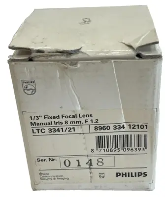 NEW PHILIPS LTC 3341/21 1/3" FIXED FOCAL LENS LTC334121