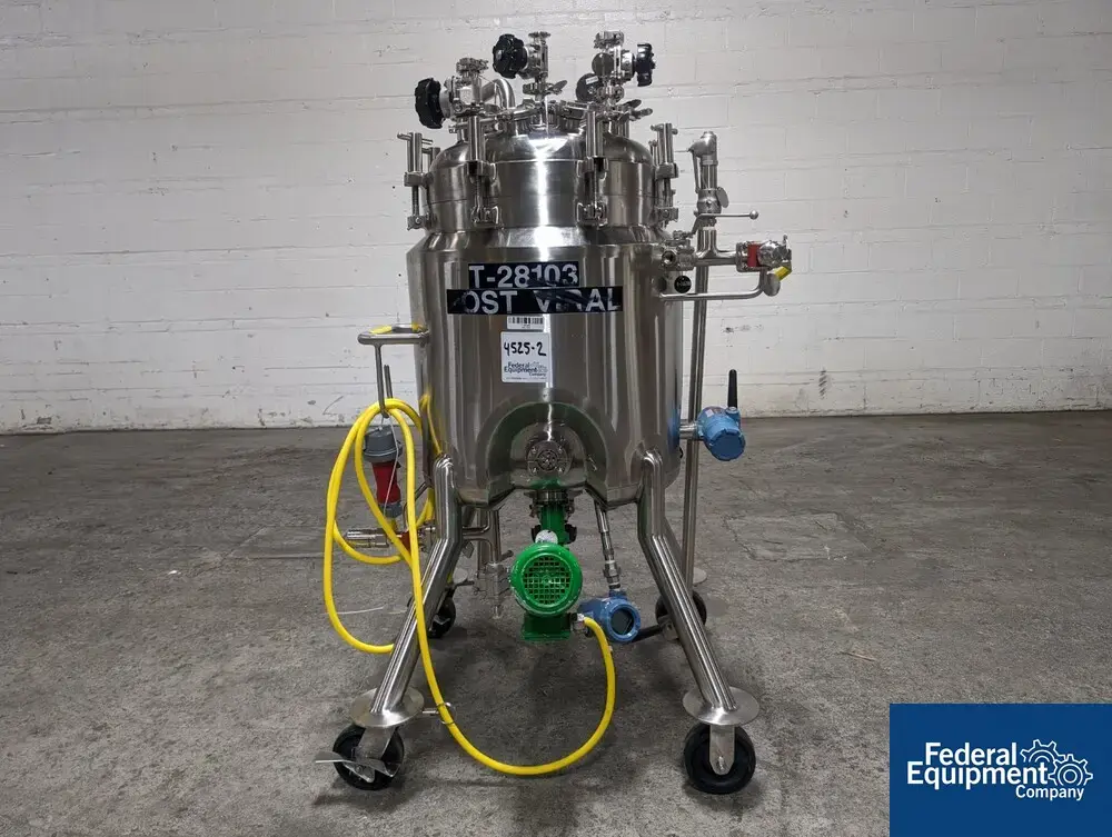 USED Feldmeier 100 Liter Feldmeier Reactor, 316L S/S, 60/125#