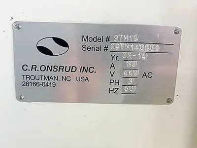 Used 2014 C.R. ONSRUD 97M12 CNC Routers New York US | PlastiMach Corp #1299816
