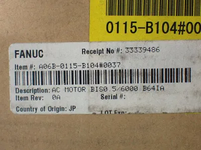 Used FANUC A06B0115B104#0037 Motors (misc) Ohio US | HGR 24 #1056350