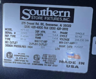 17-0108 Southern CaseArts KPT-02 6’ Compact Self Contained Island Cooler