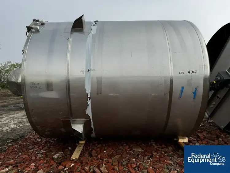 Used ICCNW 6800 Gal ICCNW Mix Tank, 304 S/S, 5 HP Stainless Steel Tanks Ohio US | Federal Equipment Company #127620