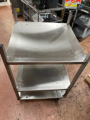Used Falcon Restaurant Supply Used Stainless Commercial Double Oven Equipment Stand with Caster Wheels Restaurant Equipment (Miscellaneous) Illinois US | Falcon Restaurant Supply #1376062