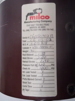 USED MILCO ML-2551-52