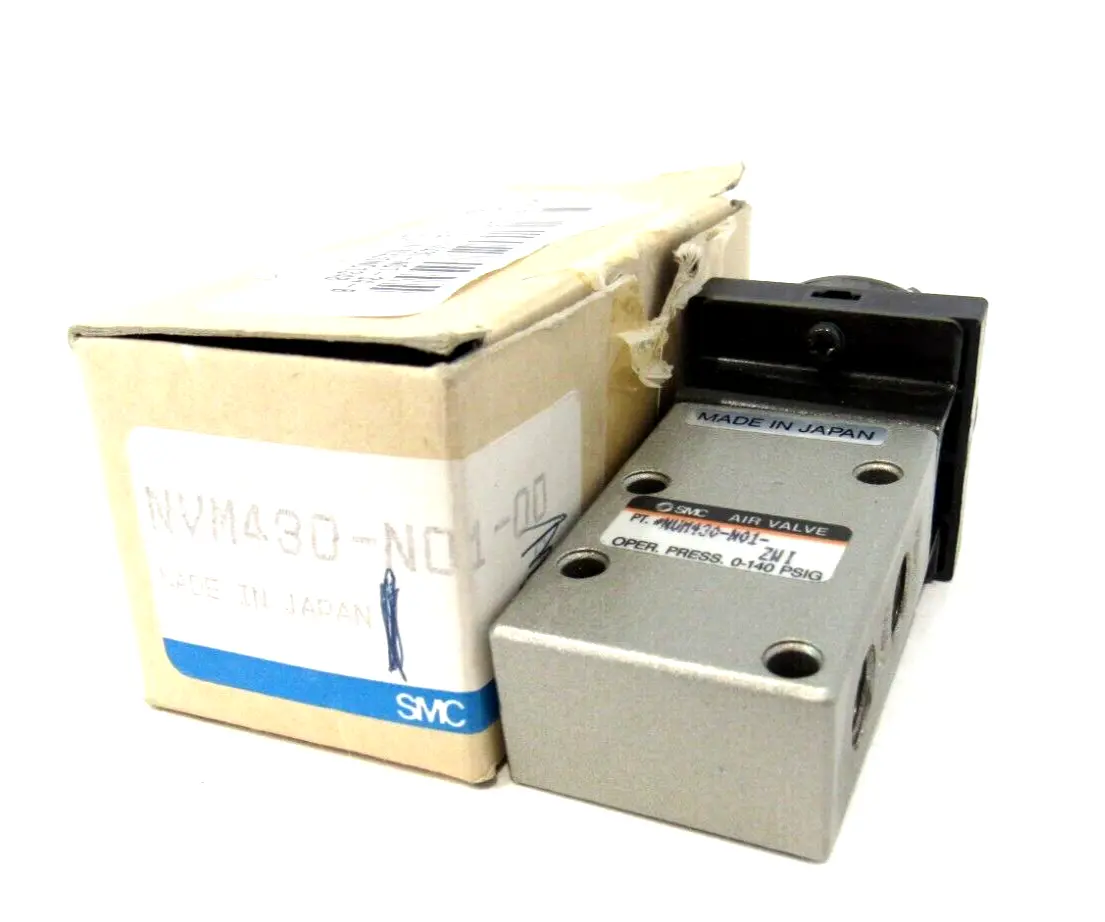 LOT OF 2 NEW SMC NVM430-N01-00 MECHANICAL VALVES NVM430N0100