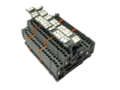 USED WAGO DOUBLE-DECK TERMINAL BLOCK LOT OF 19