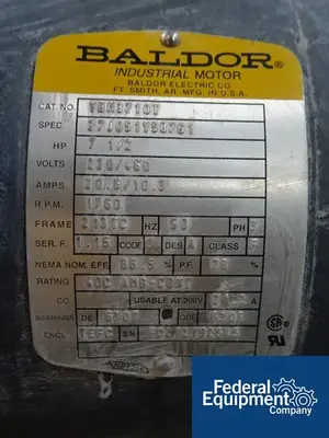 USED Patterson-Kelley 75 Cu Ft P-K Twin Shell Blender, 316 S/S, 60# Density