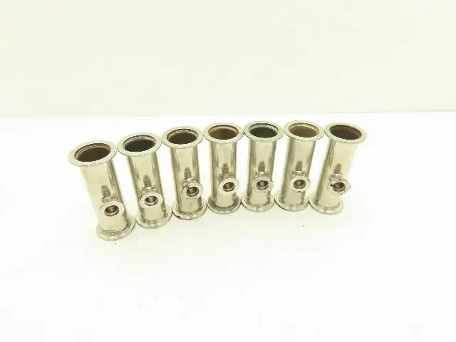 ISO-KF NW40/NW16 Stainless Reducing Tee Vacuum Flange Fitting 1.5"x3/4" Lot of 7