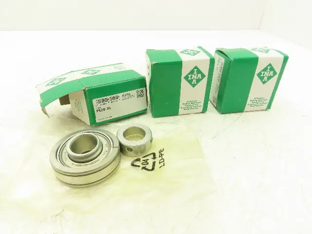 X-Life PE20-XL INA PE20-XL Radial Ball Bearing With Locking Collar Lot of 3