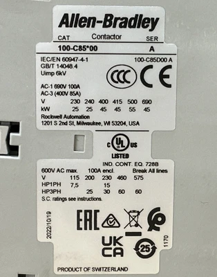 NEW Allen-Bradley ["100-C85*00", "100-C85D00"]