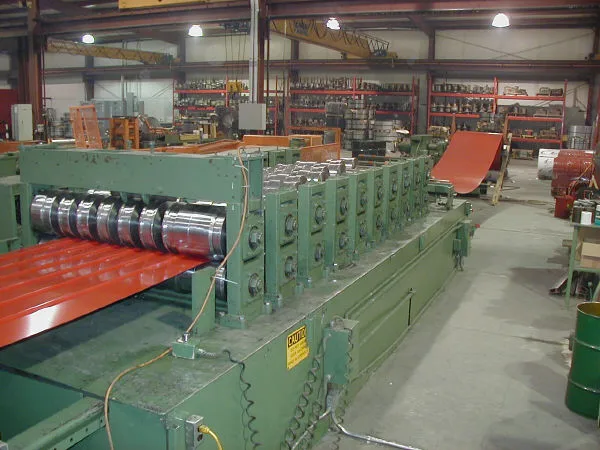 10 STAND BRADBURY “M3” PANEL ROLLFORM LINE w/UNCOILER - MASTIC APPLICATOR SYSTEM - 3” DIAMETER SPINDLES - 54” ROLL SPACE - 25 HP MOTOR - TOOLING