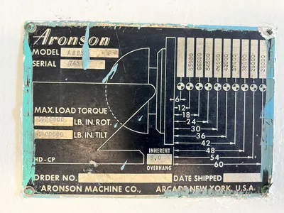USED ARONSON WELDING POSITIONERS AB850