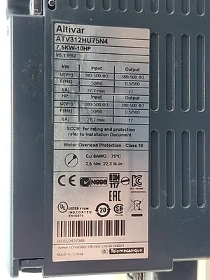 USED Schneider Electric ATV312HU75N4