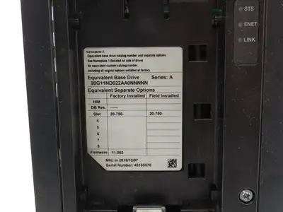 Allen Bradley 20G11ND022AA0NNNNN PowerFlex 755 AC Drive 480V 14A 15HP Series A