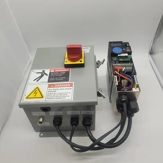 Used DEMATIC DEMATIC 1HP FIELDBUS MOTOR DRIVE INDUSTRIAL CONTROL PANEL ENCLOSURE TYPE 12,4 CJ-788817 Electrical Panels | ND Industrial Surplus #1225078