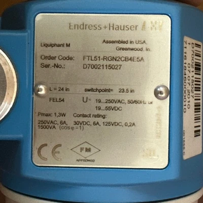 NEW Endress Hauser FTL51-RGN2CB4E5A