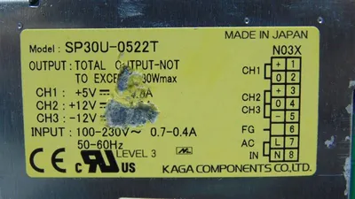 Kaga Components SP30U-0522T Power Supply Module 5/12VDC Used