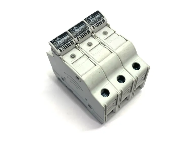 Used Cooper Bussmann Fuse Holder w/ Indicator, 3-Pole 48VDC 30A Fuses Michigan US | Maverick Industrial Sales #1502359