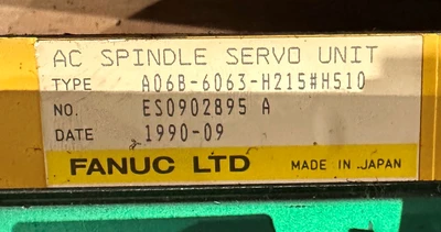 FANUC A06B-6063-H215 #H510 SPINDLE SERVO UNIT
