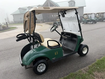 (1) 2019 E-Z-Go EFI golf cart with a Kawasaki gas engine, model 657061G01, includes canopy, fold-dow...
