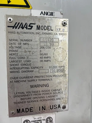 USED HAAS VF 0