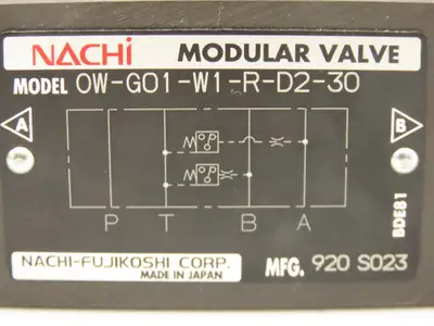 Nachi Hydraulic Pressure Switch Modular Control Valve Dual