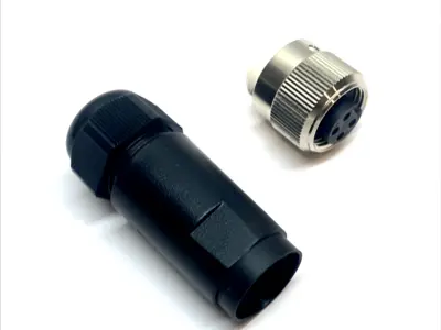 USED AUTOMATIONDIRECT 4-PIN FEMALE AXIAL FIELD-WIREABLE CONNECTOR