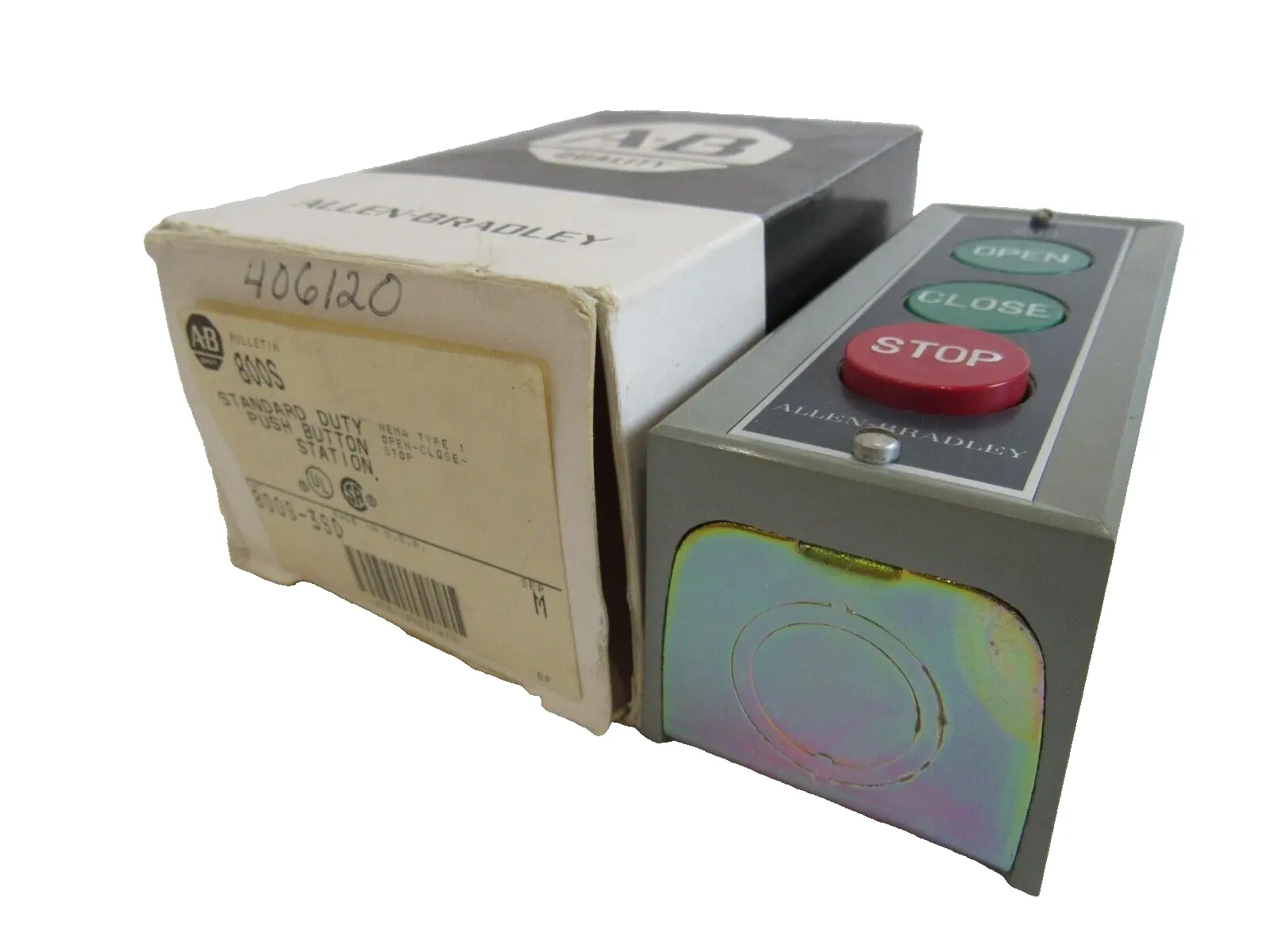 ALLEN BRADLEY 800S-3SD PUSH BUTTON STATION SERIES M 800S3SD NEW, SURPLUS