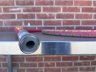 USED BIOFLEX RC 185" AFLEX HOSE W/ 1" SANITARY FITTING TO NPT