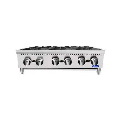 New | in-Stock Atosa New Atosa ACHP-6 HD 36" Countertop Gas (6) Burner Hotplate with Total 192,000 BTU Hot Plates Illinois US | Falcon Restaurant Supply #1375233