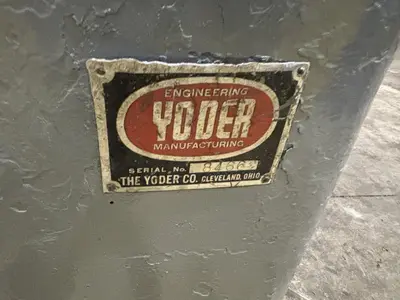 36”  YODER MODEL #M3 POWERED SLITTING HEAD w/ POWERED FEED & HOLD DOWN ROLLS : STOCK #22953