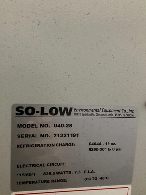 Used SO-LOW U40-28 Lab Freezers Michigan US | iGAM Industrial Marketplace #1438152