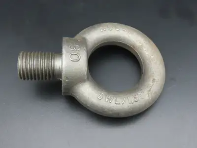 SWL 1.5T M30 x 3.5 Metric Shoulder Eye Bolt 45mm Shank NC-04  Lot of 3